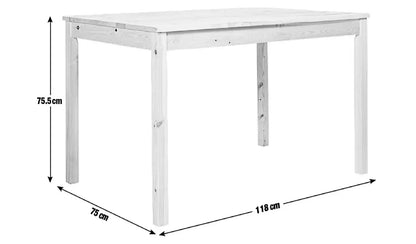 Home Raye Solid Wood 4 Seater Dining Table - Natural