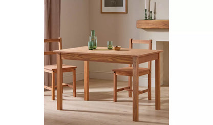 Home Raye Solid Wood 4 Seater Dining Table - Natural