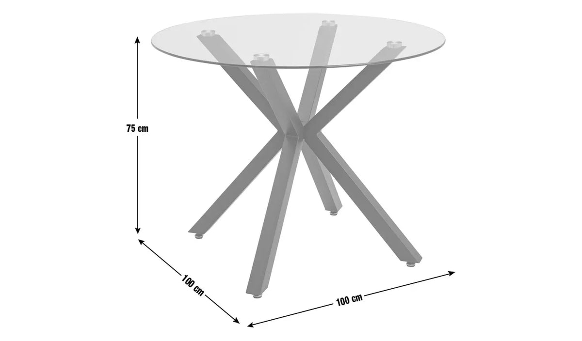 Home Alice 4 Seater Dining Table - Black