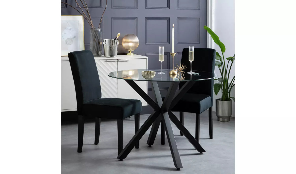 Home Alice 4 Seater Dining Table - Black