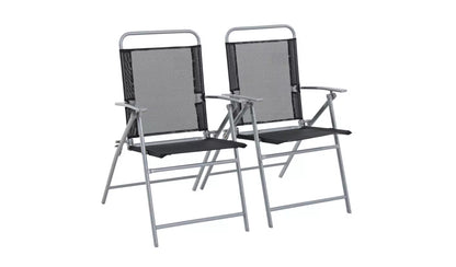 Home Atlantic Set of 2 Folding Metal Garden Chairs