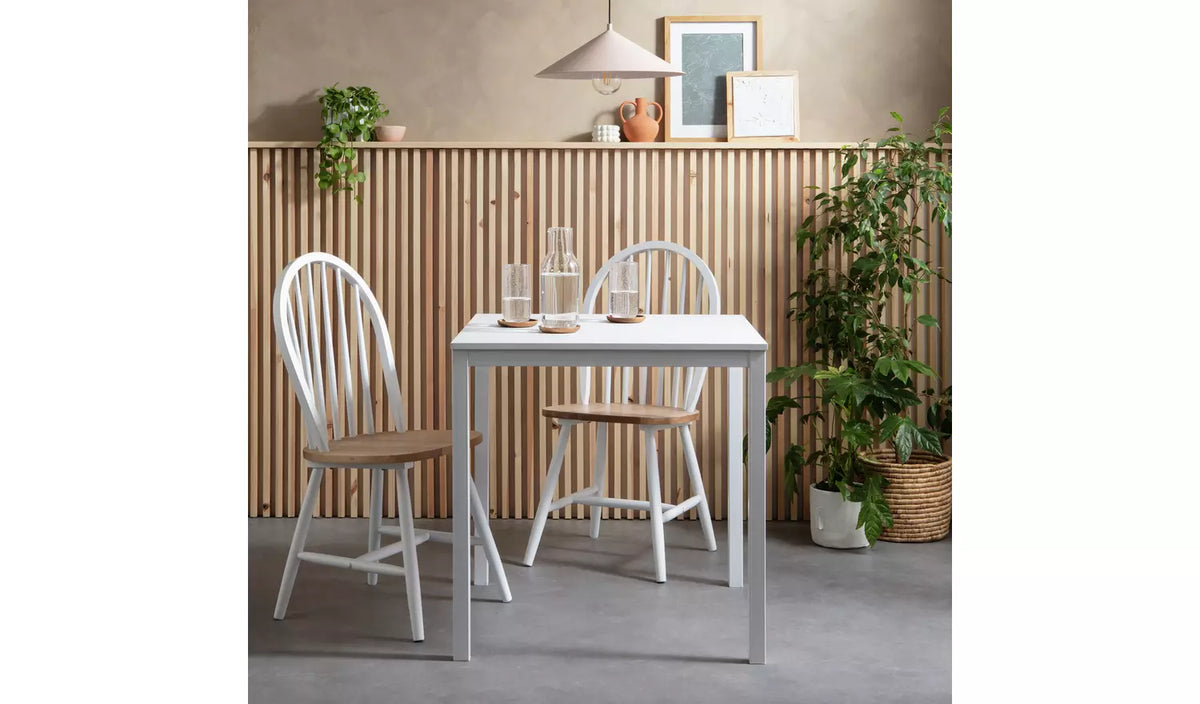 Home Toby 2 Seater Dining Table - White