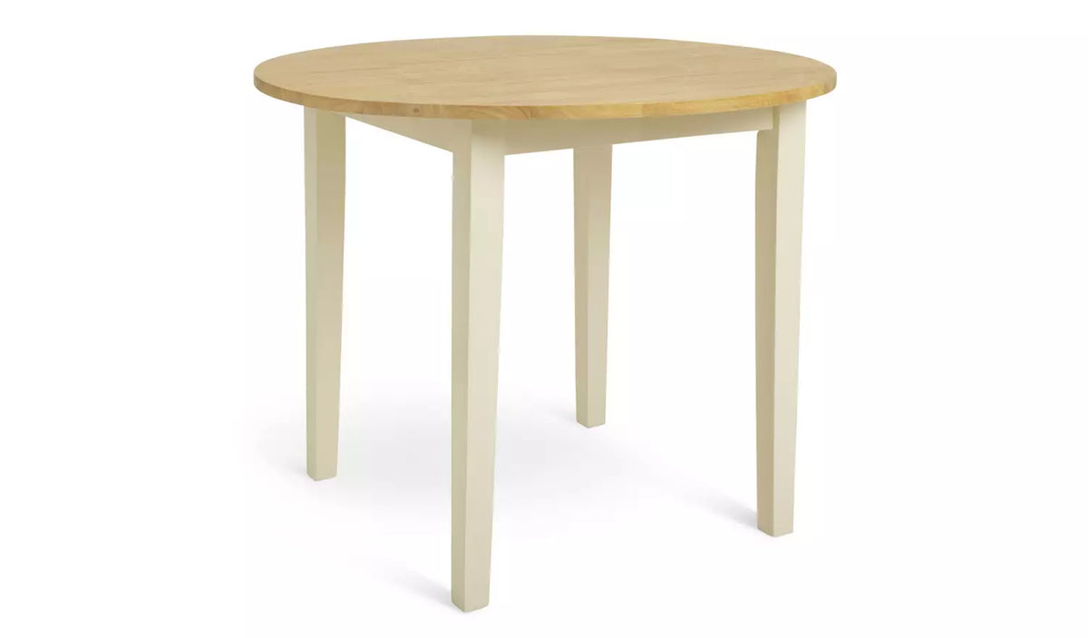 Chicago Solid Wood 2-4 Seater Dining Table - Cream
