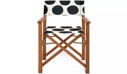 Habitat Folding Wooden Garden Director Chair - Black & White