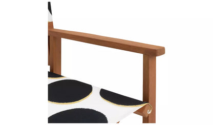 Habitat Folding Wooden Garden Director Chair - Black & White