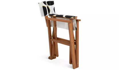 Habitat Folding Wooden Garden Director Chair - Black & White