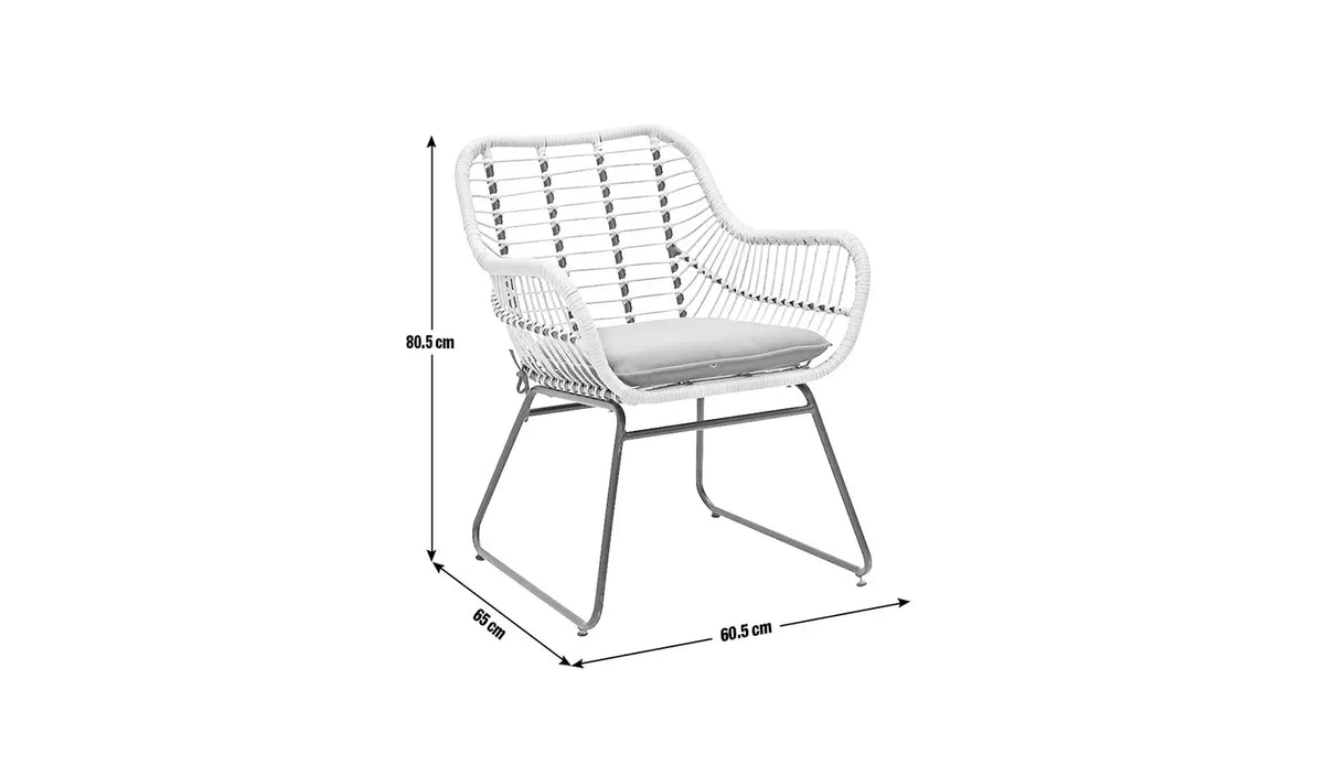 Ross Rattan Effect Garden Chair - Natural