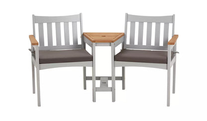 Argos Home Wooden Garden Love Seats - Grey416/5989
