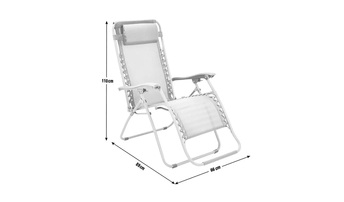 Home Folding Metal Zero Gravity Sun Lounger - Teal