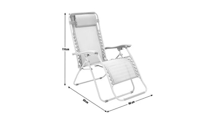 Home Folding Metal Zero Gravity Sun Lounger - Teal