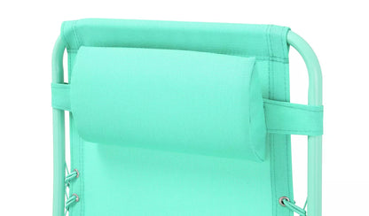 Home Folding Metal Zero Gravity Sun Lounger - Teal
