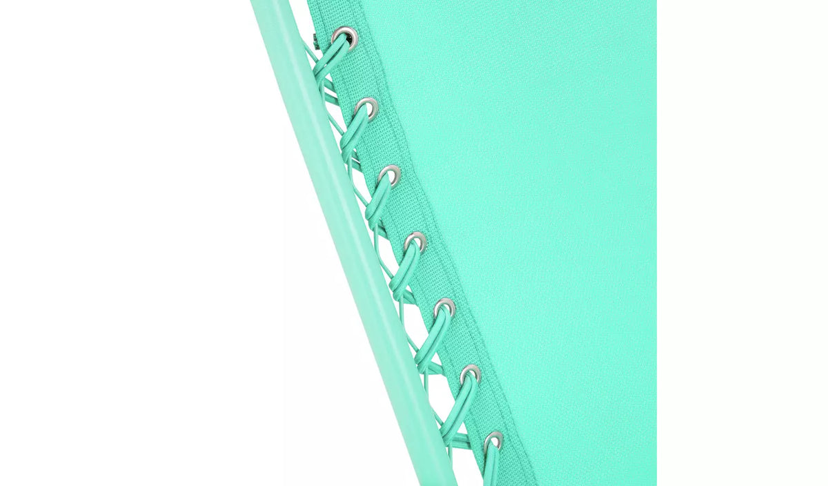Home Folding Metal Zero Gravity Sun Lounger - Teal