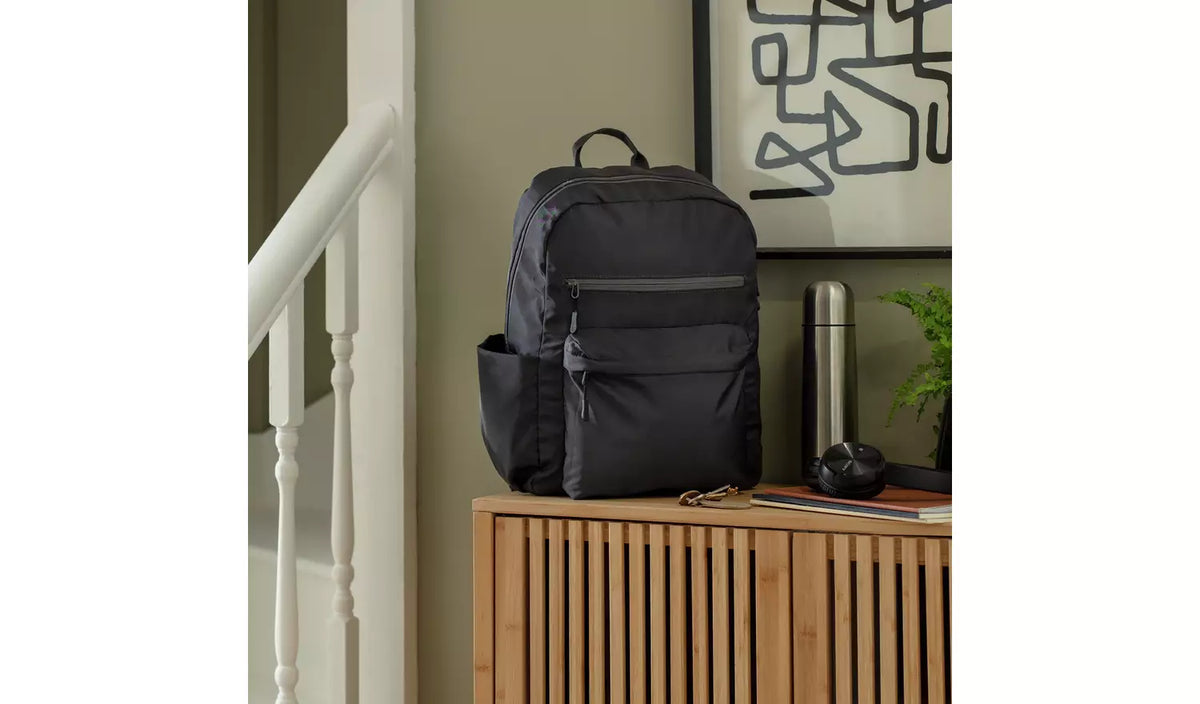 Home Block Colour Grey Backpack