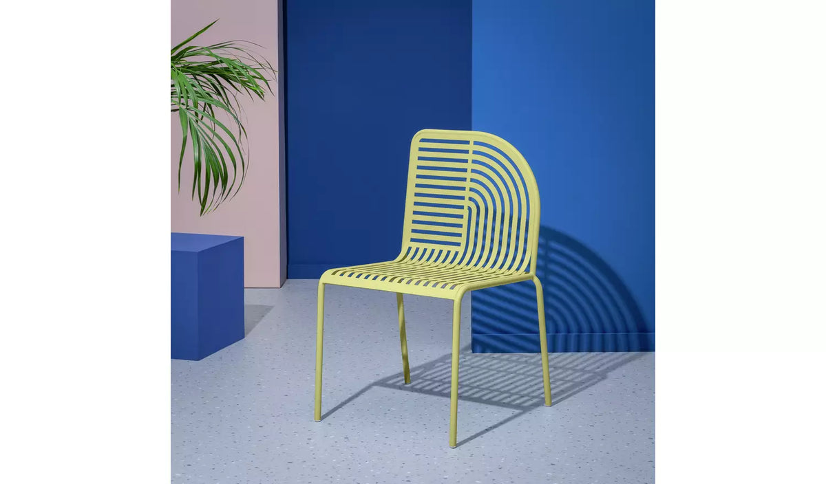 Habitat 60 Lucinda Metal Garden Chair - Yellow