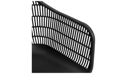Serpa Set of 2 Plastic Garden Chairs - Black