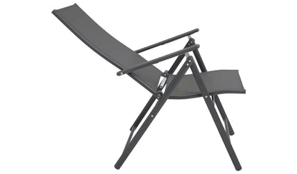 Home Set of 2 Metal Garden Chair - Grey