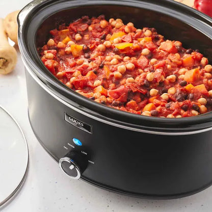 Cooks Professional Slow Cooker w/ Glass Lid & 2 Heat Settings 6.5L