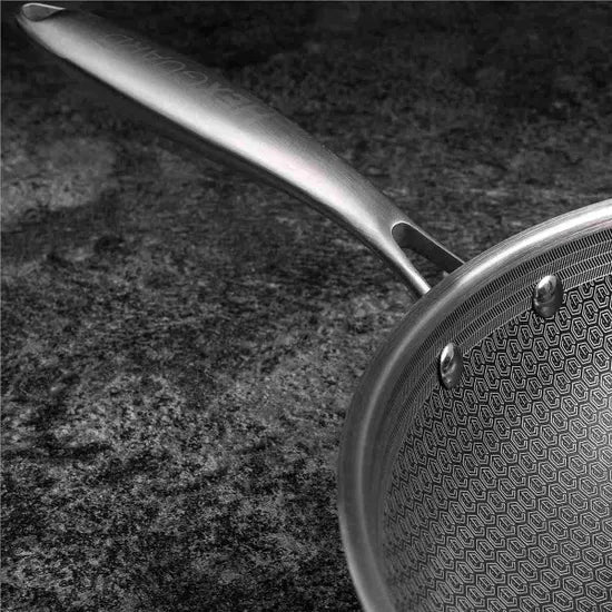 HexGuard 30cm Hybrid Stainless Steel Wok with Helper Handle - Hexagonal Non-Stick