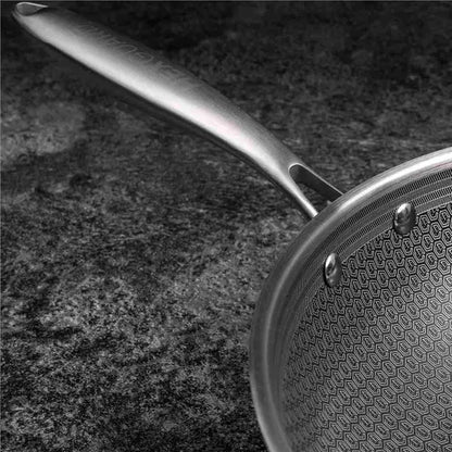 HexGuard 30cm Hybrid Stainless Steel Wok with Helper Handle - Hexagonal Non-Stick