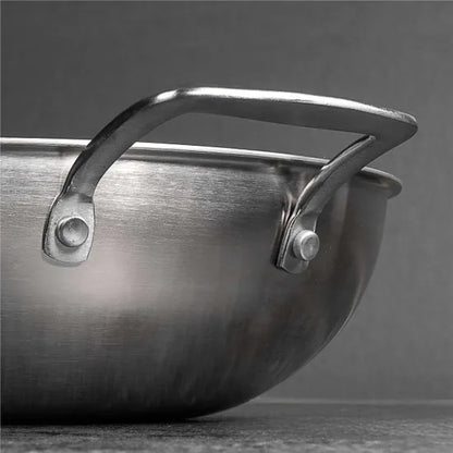 HexGuard 30cm Hybrid Stainless Steel Wok with Helper Handle - Hexagonal Non-Stick