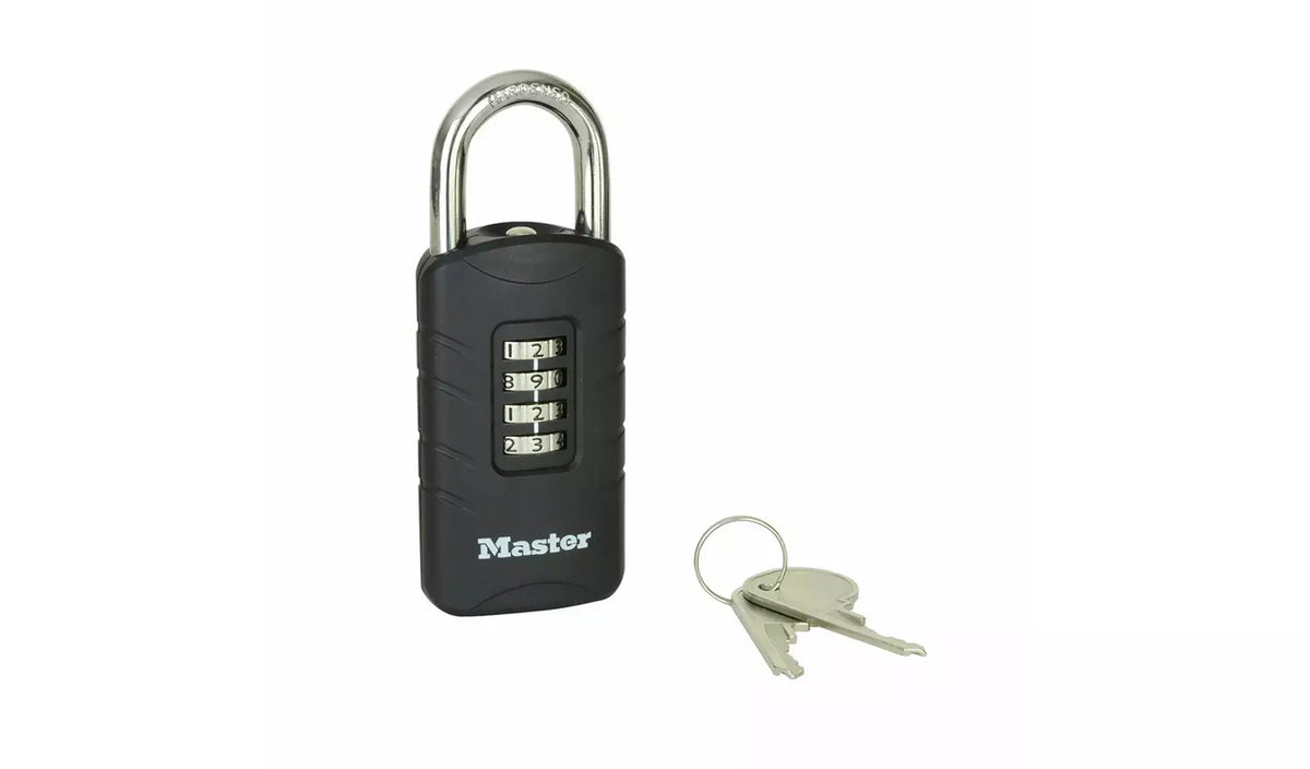 Master Lock 656EURDBLK Outdoor Combination Padlock with Key