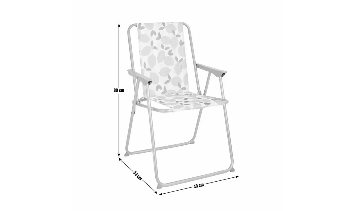 Home Folding Metal Garden Chair - Lemon