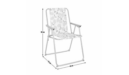 Home Folding Metal Garden Chair - Lemon