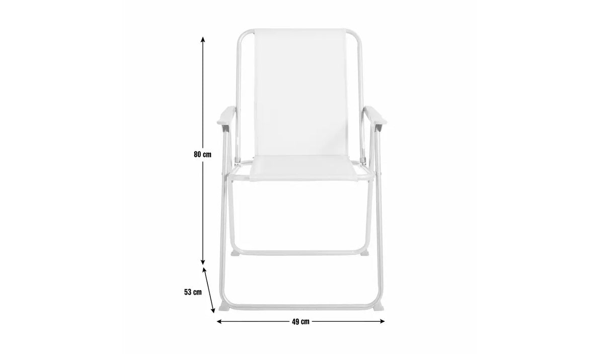 Home Folding Metal Garden Chair - Green