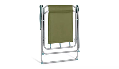 Home Folding Metal Garden Chair - Green