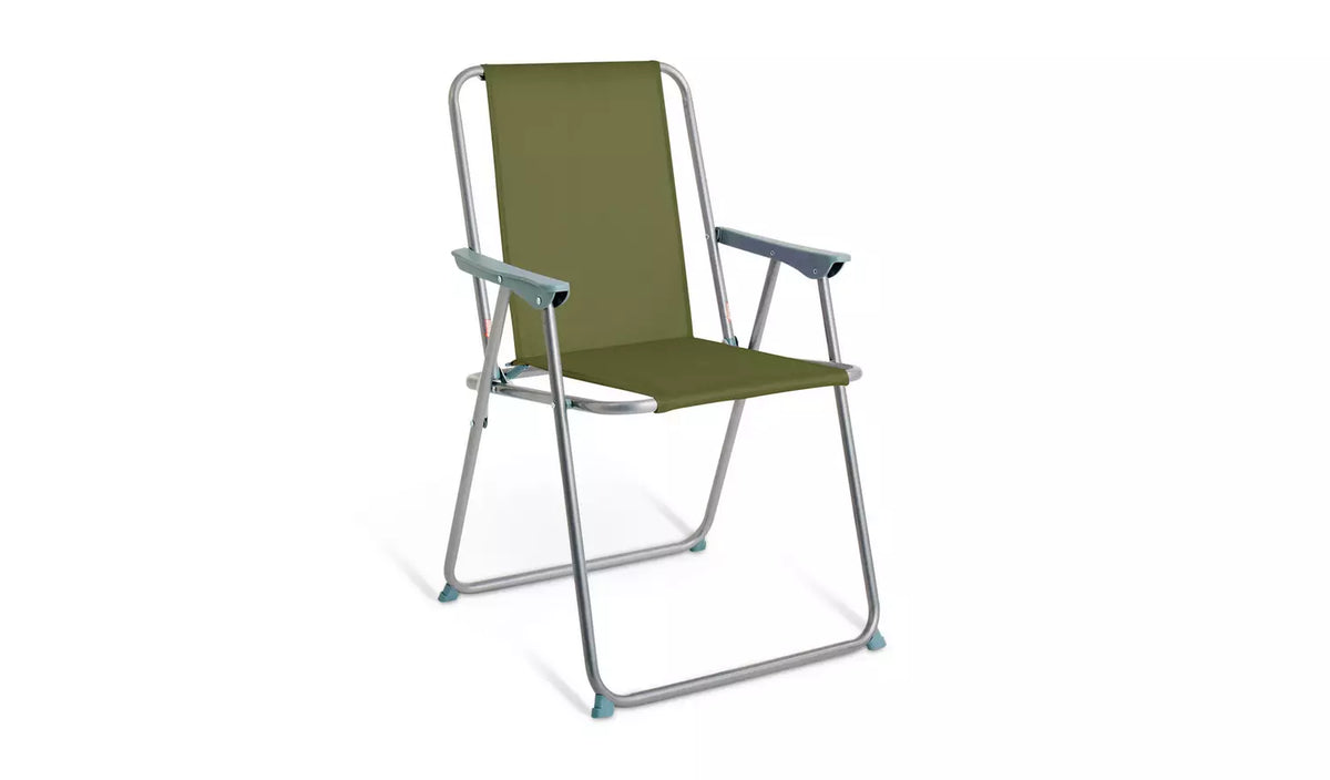 Home Folding Metal Garden Chair - Green