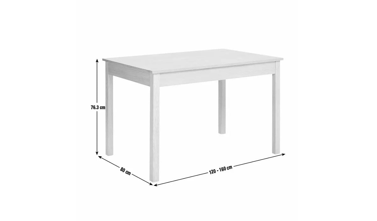 Home Sendi Extend wood effect 4-6 Dining Table - Natural