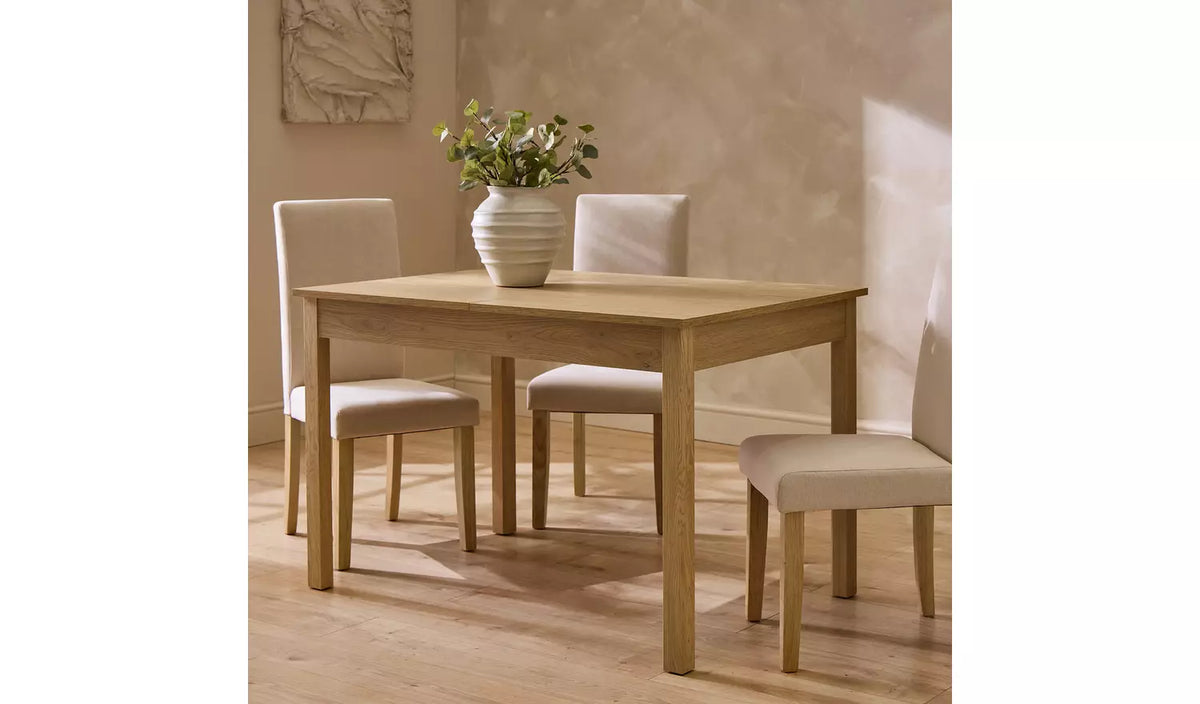 Home Sendi Extend wood effect 4-6 Dining Table - Natural
