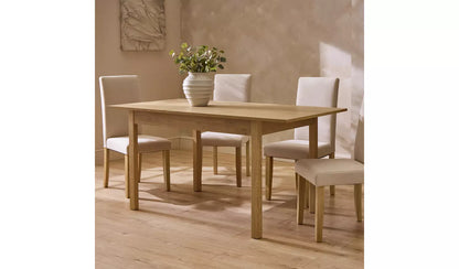 Home Sendi Extend wood effect 4-6 Dining Table - Natural