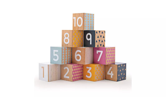 Bigjigs Toys Wooden Number Blocks - 6 Months