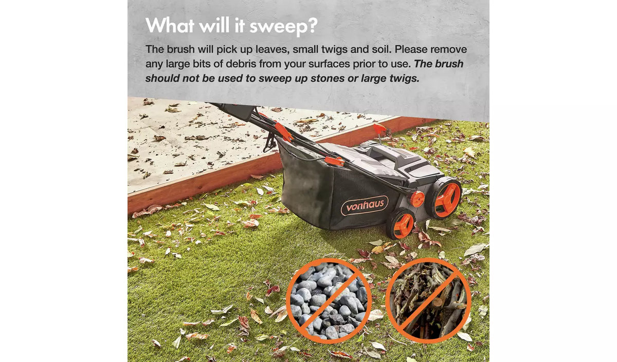 VonHaus Corded Artificial Grass Brush - 1800W