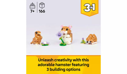 LEGO Creator 3in1 Cute Hamster with a Flower Toy