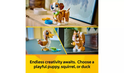 LEGO Creator 3in1 Cute Animals: Playful Puppy Dog Toy