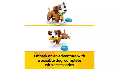 LEGO Creator 3in1 Cute Animals: Playful Puppy Dog Toy