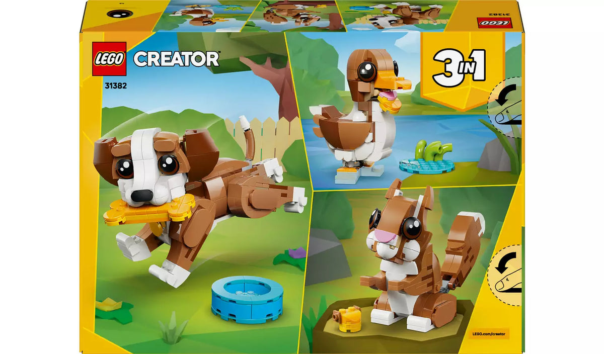 LEGO Creator 3in1 Cute Animals: Playful Puppy Dog Toy