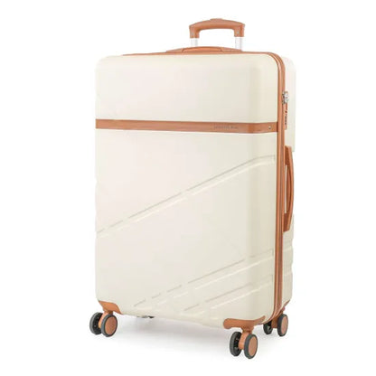 London Fog Eton 30'' Large Hard Shell Suitcase in Cream