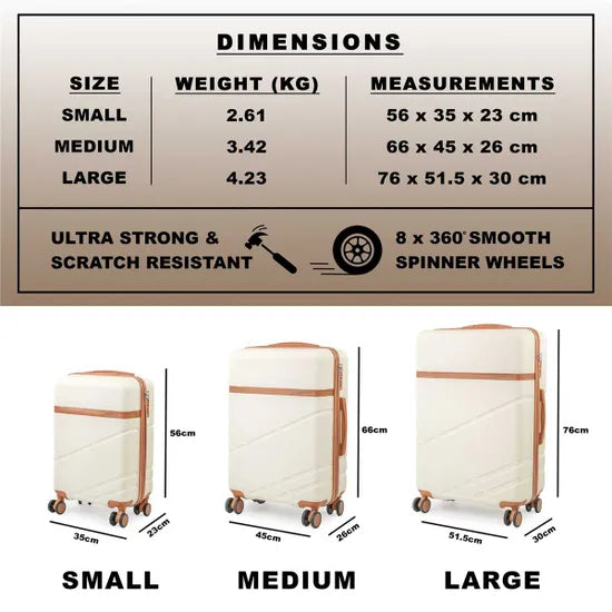 London Fog Eton 30'' Large Hard Shell Suitcase in Cream