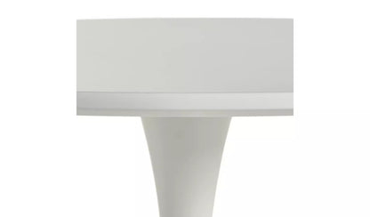 4 Seater Round Dining Table - White