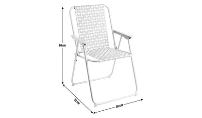 Folding Metal Garden Chair - Charcoal