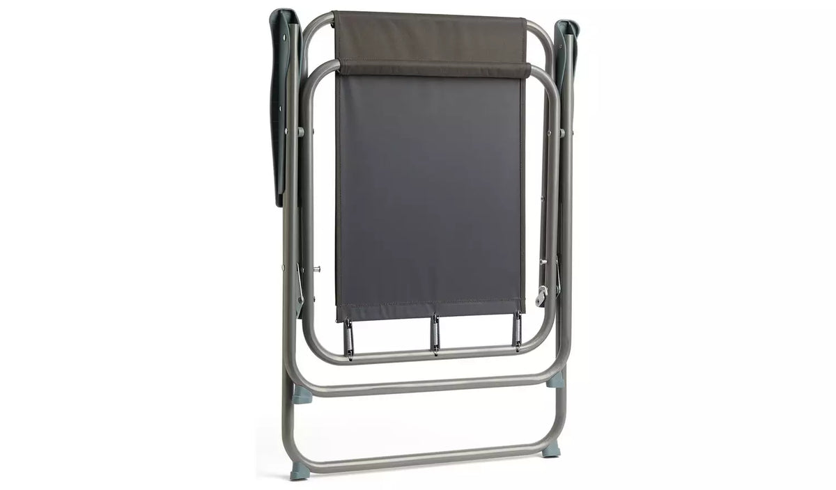 Folding Metal Garden Chair - Charcoal