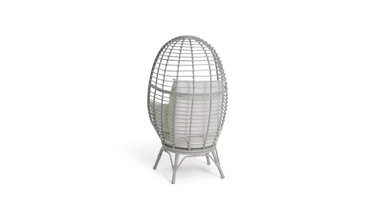Habitat Kora Rattan Effect Garden Egg Chair - Grey