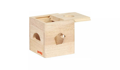 Goki Wooden Shape Sorting Cube with 6 Blocks