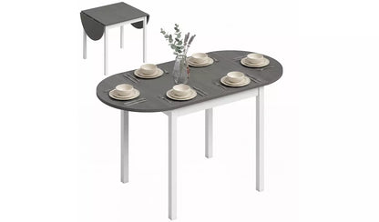 Wooden Foldable Dining Table for Small Spaces - Grey