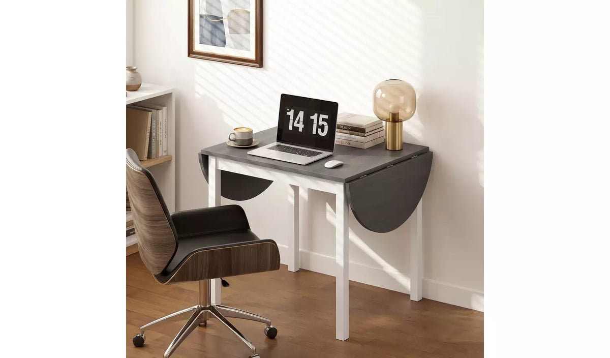 Wooden Foldable Dining Table for Small Spaces - Grey