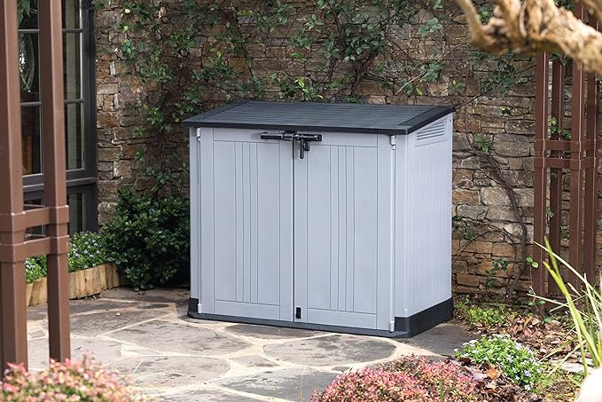 Keter 1200L Extra Large Outdoor Garden Storage Box – Weather Resistant, Lockable Patio & Garden Storage Chest