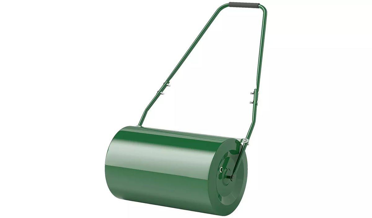 Outsunny 63 L Garden Lawn Roller with Water or Sand Filled Drum - Green